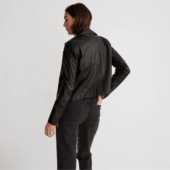 (SOLD) Madewell The Washed Leather Motorcycle Jacket - Picture 2 of 12